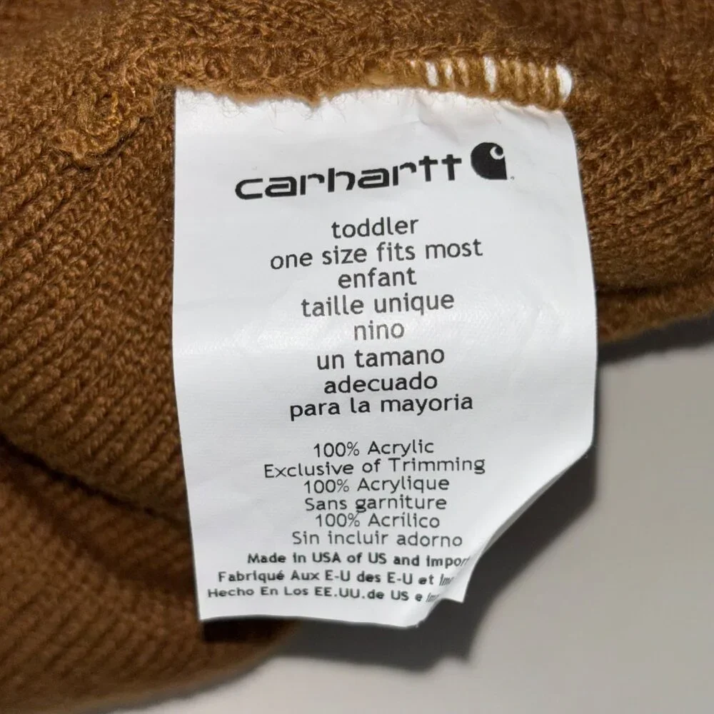 Carhartt Infant Toddler Acrylic Watch Hat Winter Knit Cap Beanie Carhartt Brown
